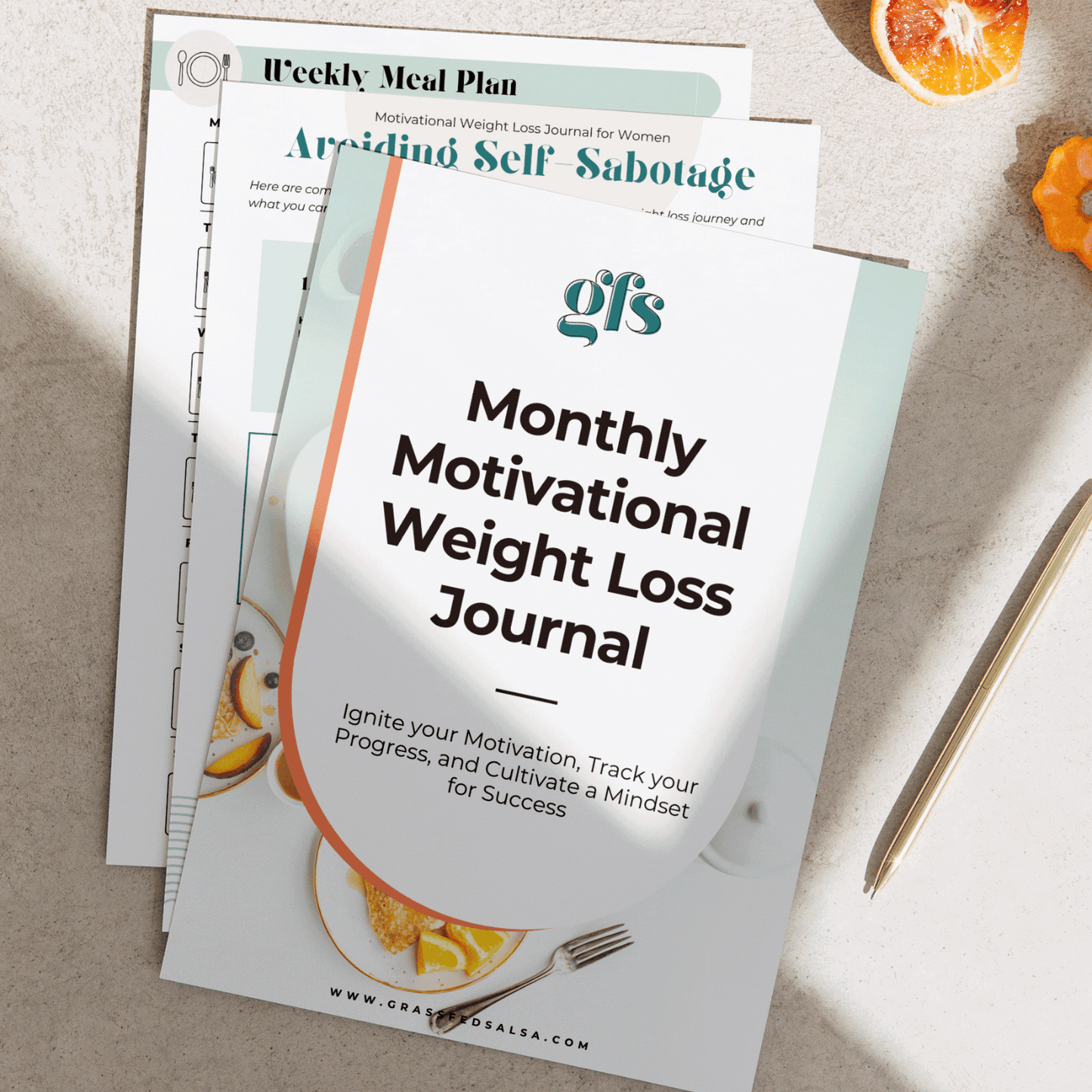 Monthly Motivational Weight Loss Journal